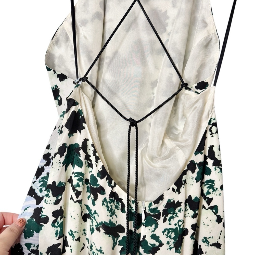 NWT Carmella Silk Floral Open Back Resort Vacation Women’s Maxi Dress Sz 2 - Picture 12 of 14